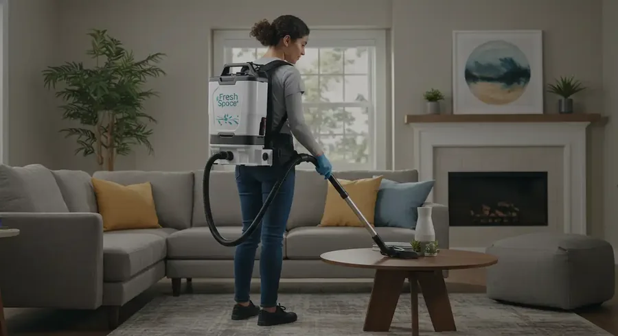 Fresh Space team cleaning a home in Luray Virginia